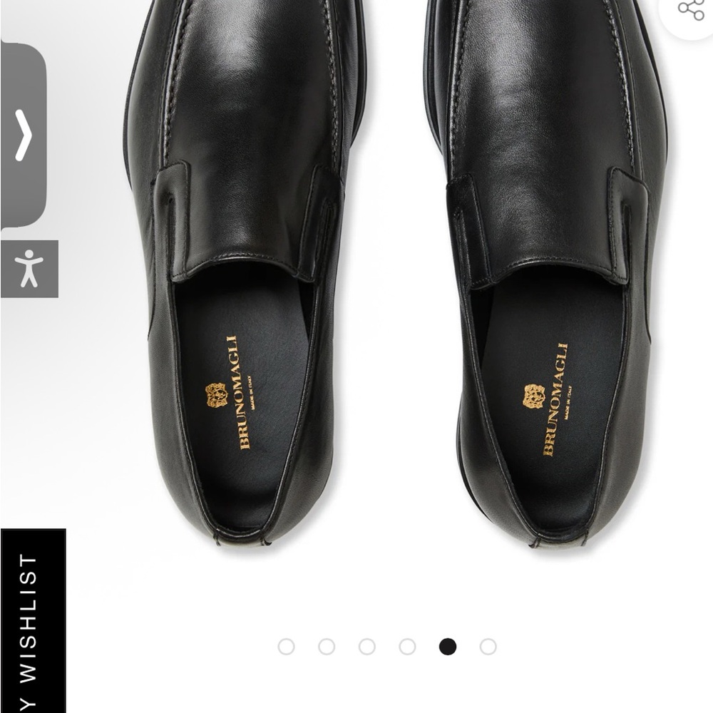 Bruno Magli Classic Black Leather Loafers Raging Slip On  size 11